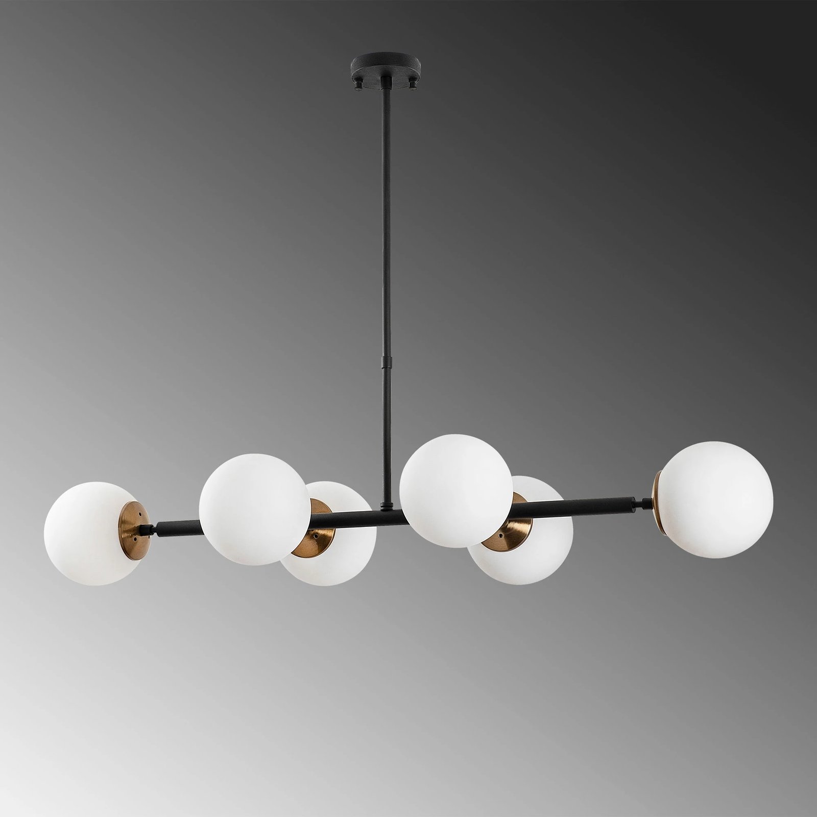 Llambë tavani Opviq Fazli - 10485, ngjyrë e zezë, antike, krem, 6 copa