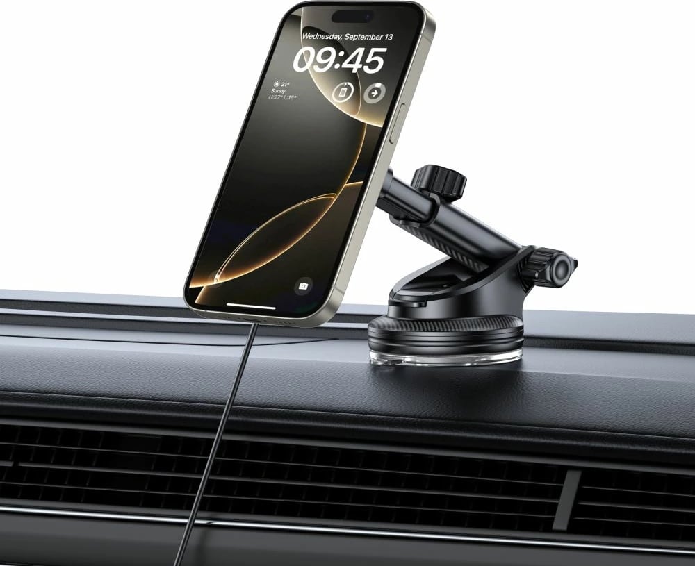 Mbajtës magnetik për veturë Tech-Protect MM15W-V4 me MagSafe, 15W, i zi