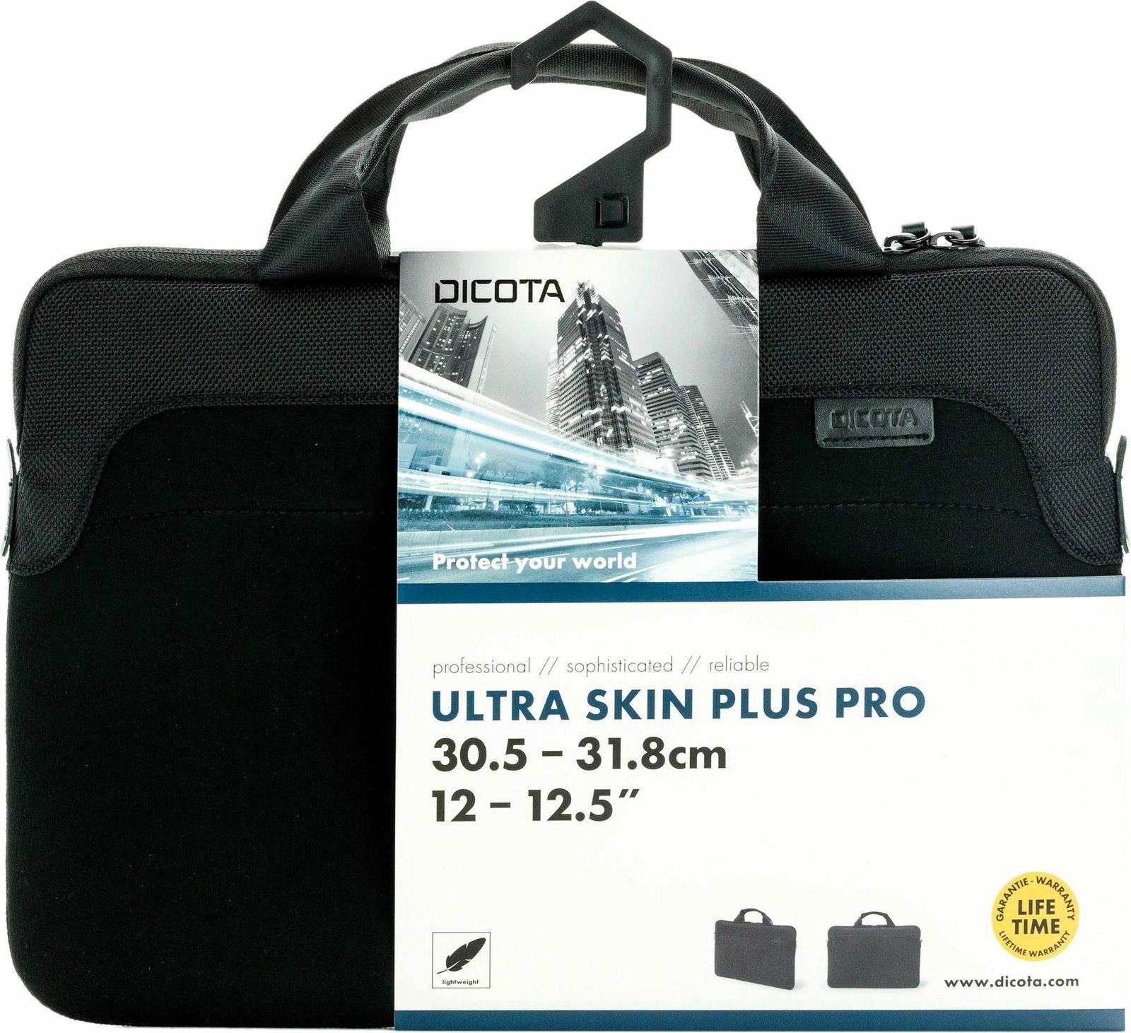 Kasë DICOTA Ultra Skin Plus PRO, 12.5", e zezë