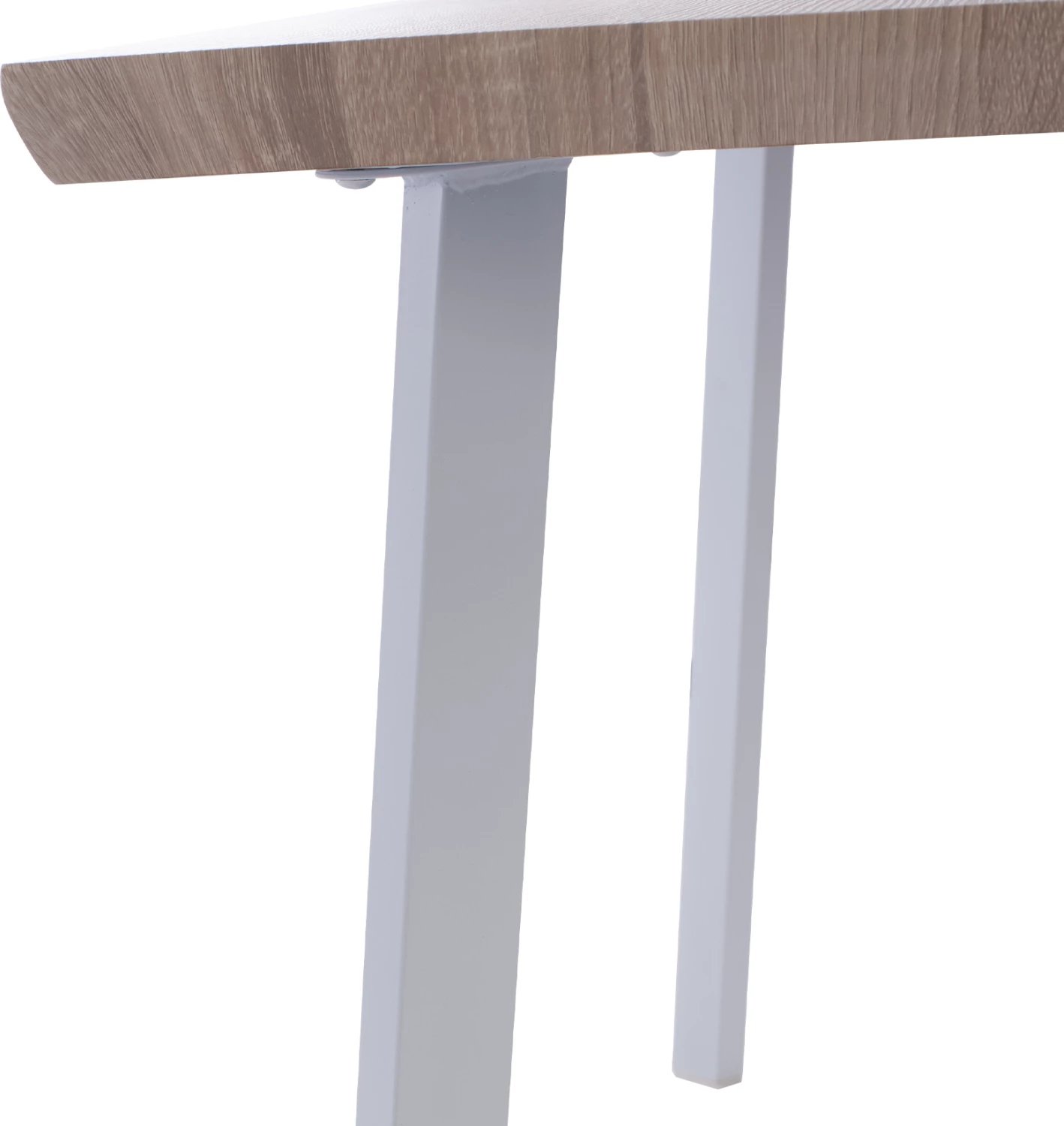 Tavolinë ngrënieje OFIRA, 140x80, ngjyrë sonama, këmbë të bardha, FH8374.02