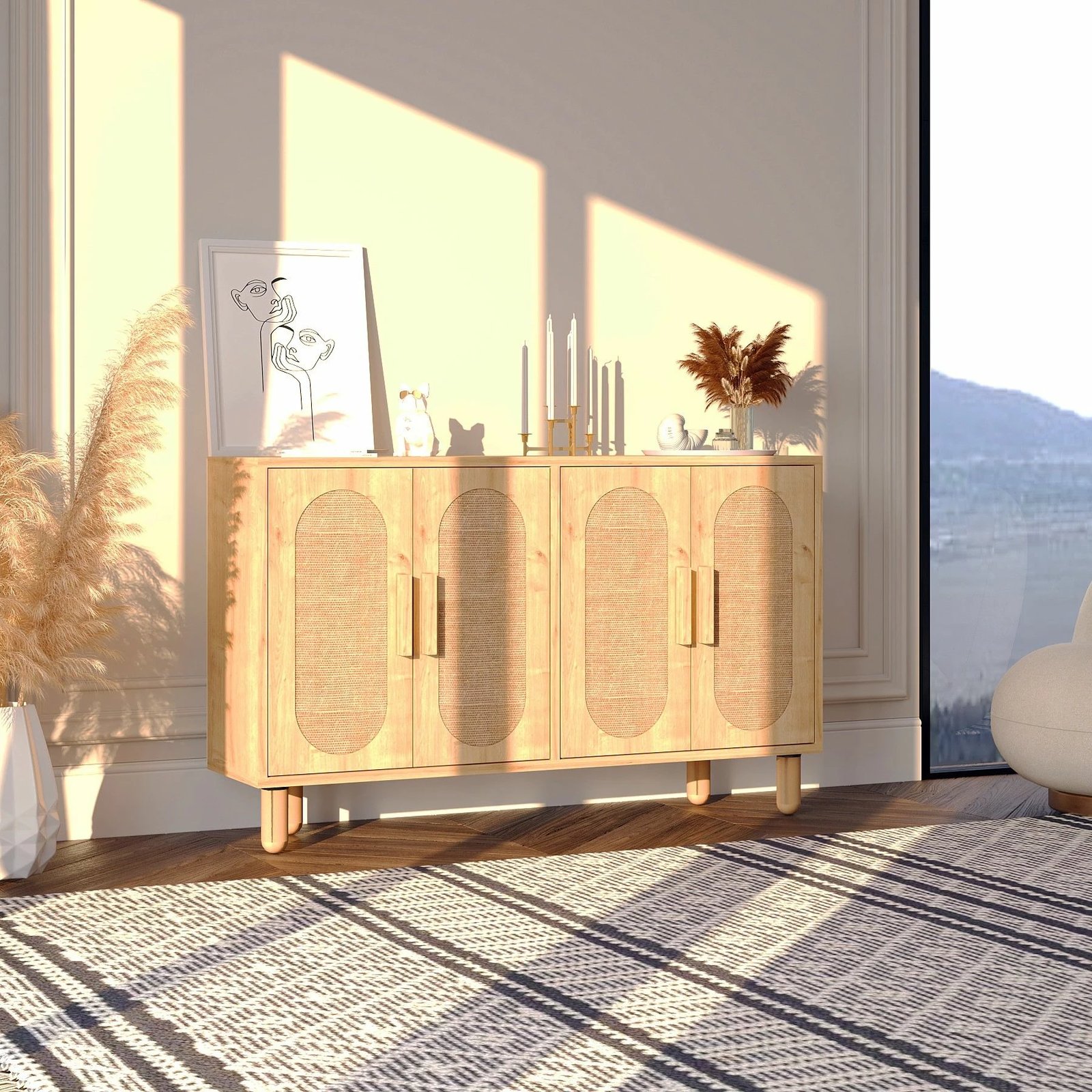 Konsol Skye Decor, ngjyrë lisi Sapphire, Vera