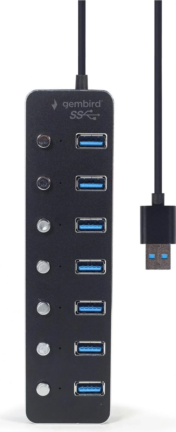 HUB USB 3.1 Gembird 7-portowy, i zi
