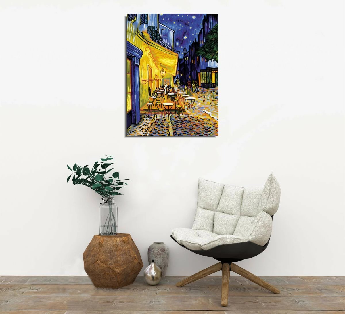 Pikturë dekorative në kanavacë, Wallity, DC238, Cafe Terrace at Night, 30x40cm