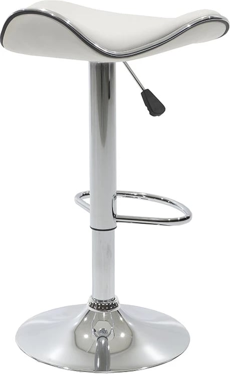 Karrige për bar Enzo palosëse, e bardhë, metal krom, 45x44x87cm, set prej 2 copë