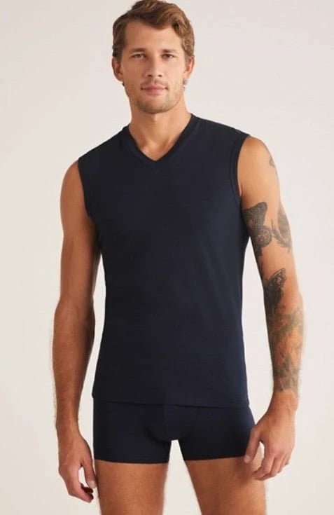 Fanellë e brendshme për meshkuj, ngjyrë e kaltër e errët, Jumeon, 1C11CEAK131.001.C00121