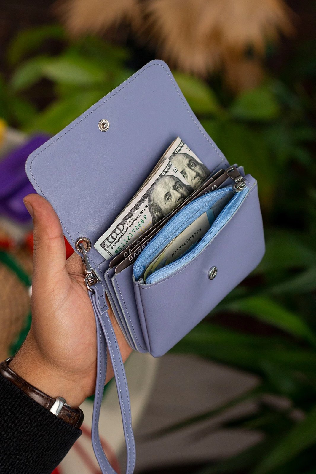 Portofol për gra, ngjyrë baby blue, Zoozie Bags