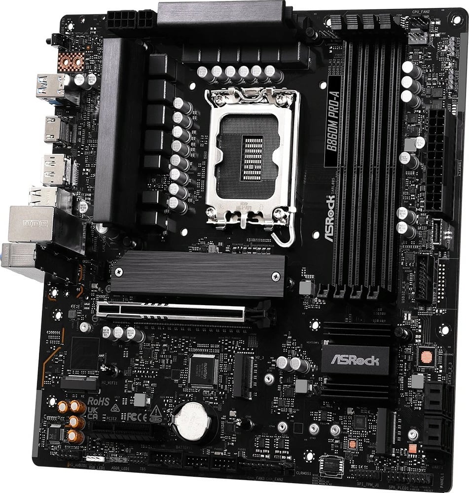 Pllakë amë ASRock B860M Pro-A, micro ATX, Intel, 4 slote RAM, e zezë