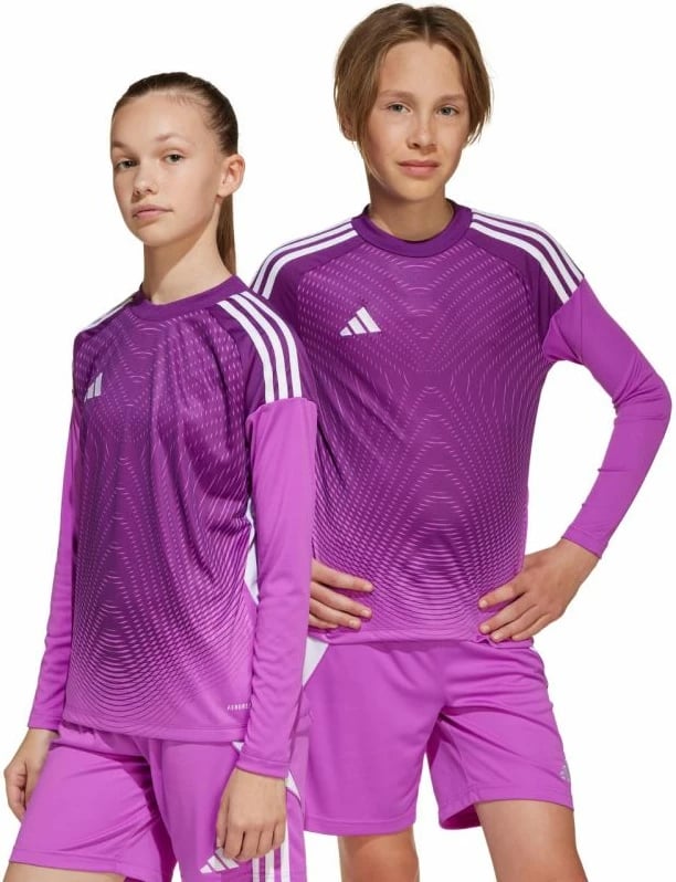 Fanellë portieri për fëmijë adidas, e purpurt