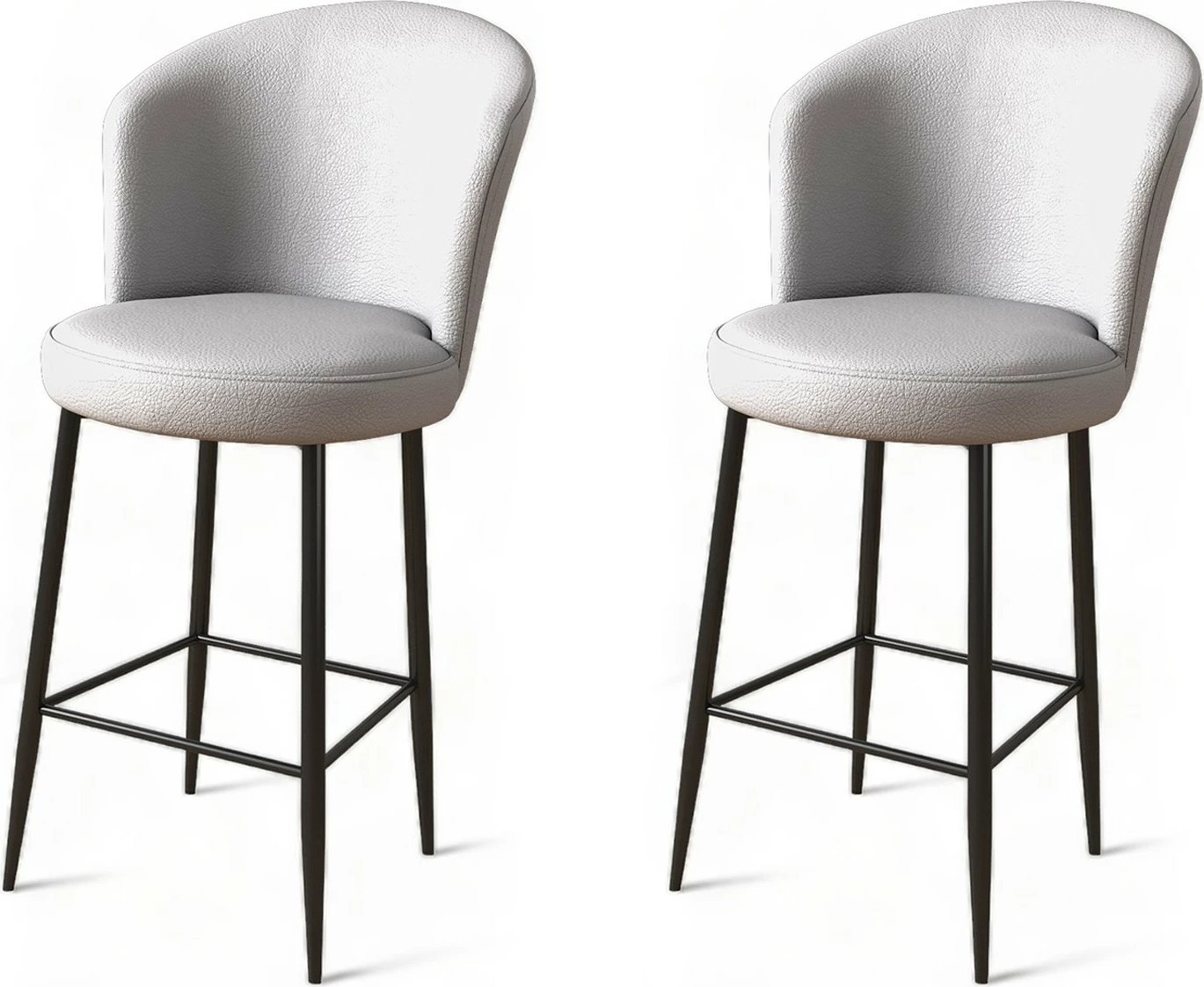 Set karrigesh për bar (2 copë), Hanah Home, Uras, gri dhe e zezë