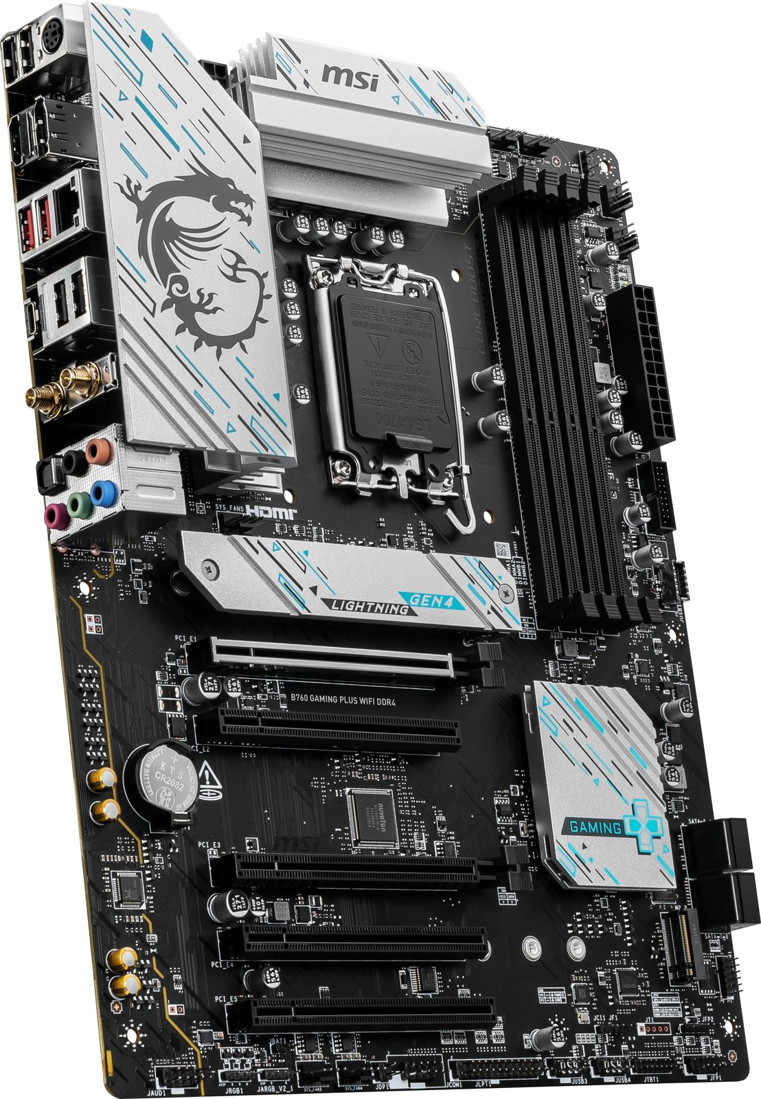 Pllakë amë MSI B760 GAMING PLUS WIFI DDR4, Intel, LGA 1700, 128 GB, e zezë