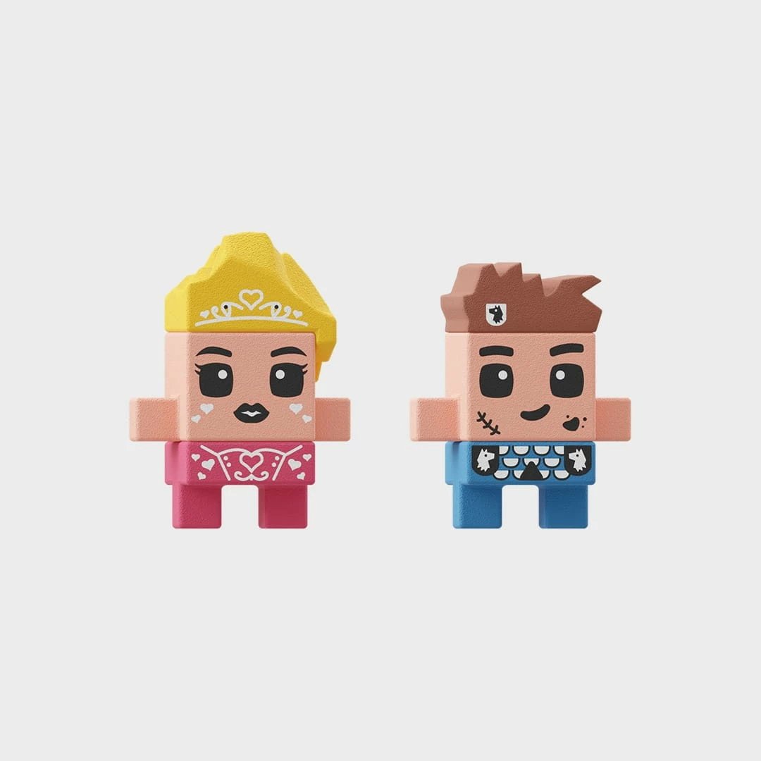 Set lodrash ndërtimi Marioinex Waffle Mini Blocks Princess: Tower of Fantasy, 148 pjesë, me figurina