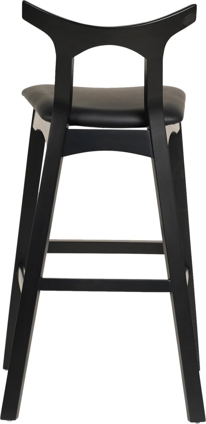 Karrige për bar USOPP FH9951.02 dru gome & PU ngjyrë e zezë 49x53x99,5 cm