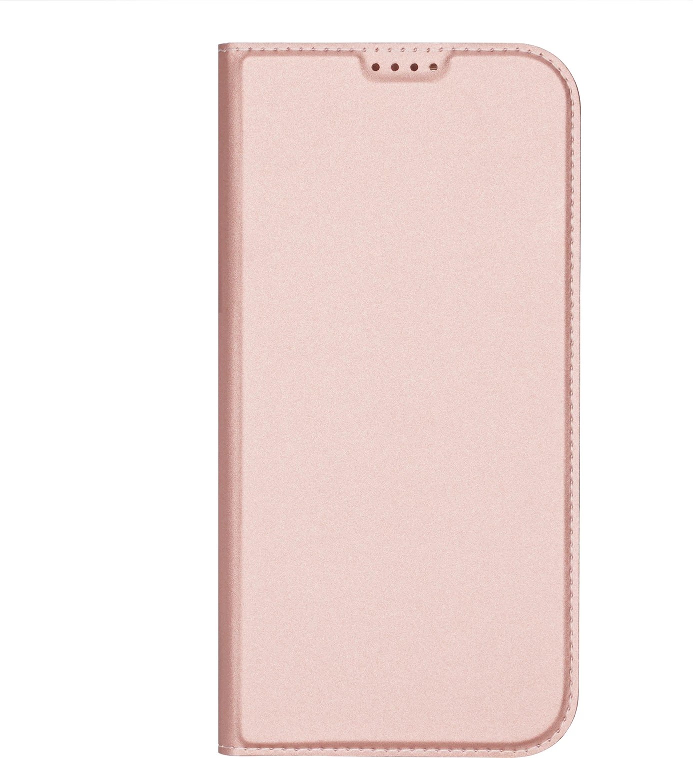 Mbështjellës Dux Ducis Skin Pro për iPhone 16 Pro Max, me kapak dhe xhep për kartela, Rozë