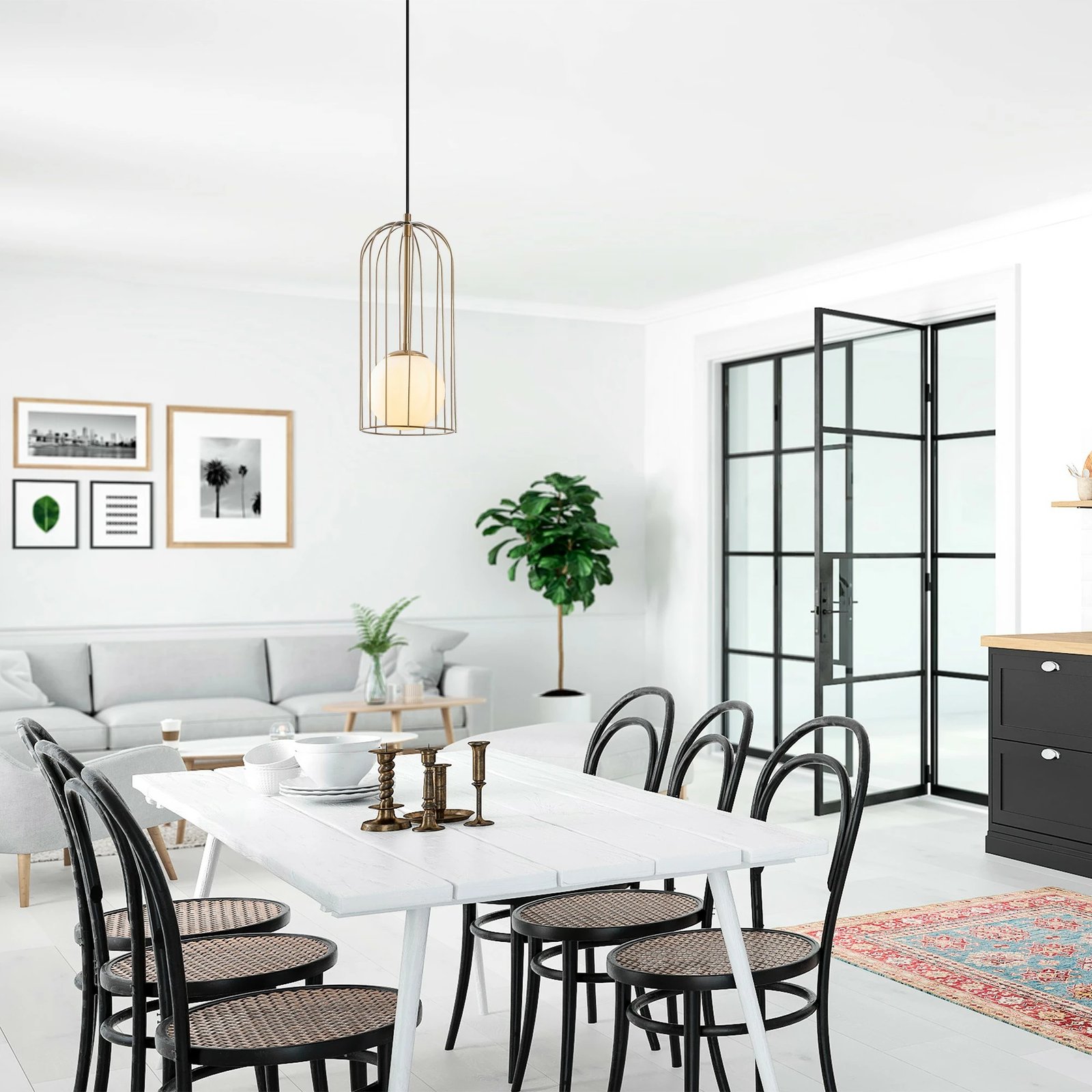 Llambë tavani Opviq, Tweety - 2915, vintage, e bardhë