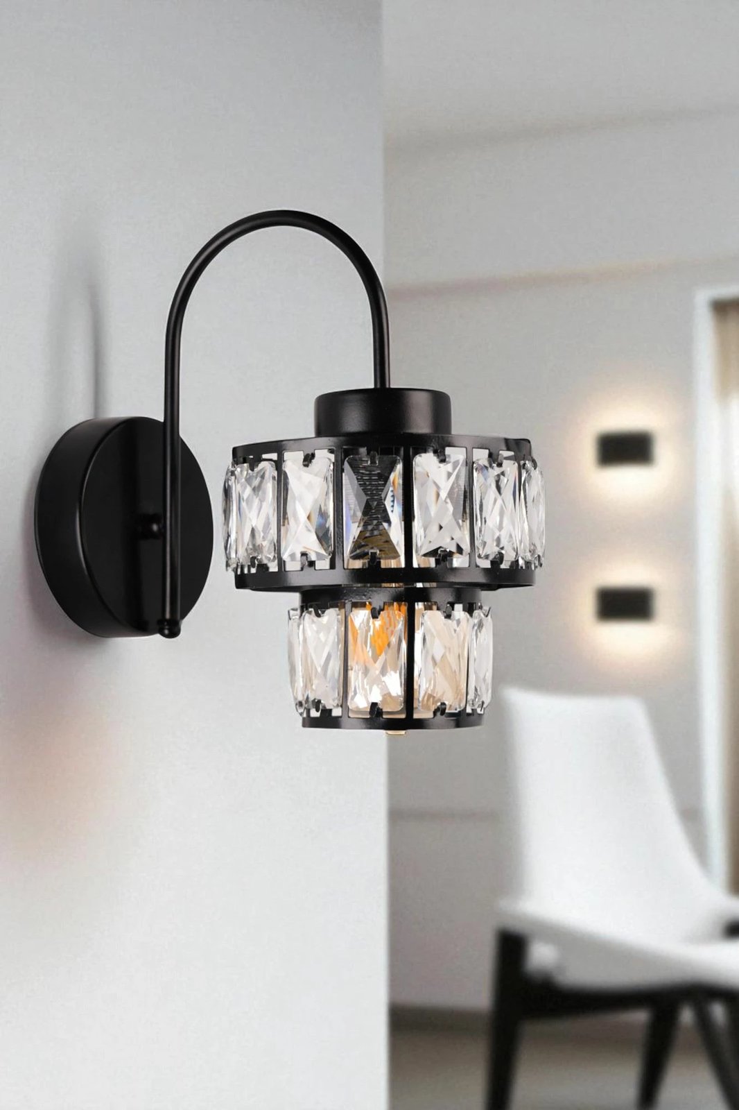 Llambë muri Opviq, 9038-1A, e zezë