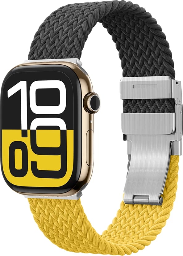 Set rripash AmazingThing Blend Band për Apple Watch 45/46/49mm, verdhë-e zezë/zezë