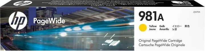 Kartushë boje, HP, 981A J3M70A, PageWide Enterprise, 66–75 ml, e verdhë