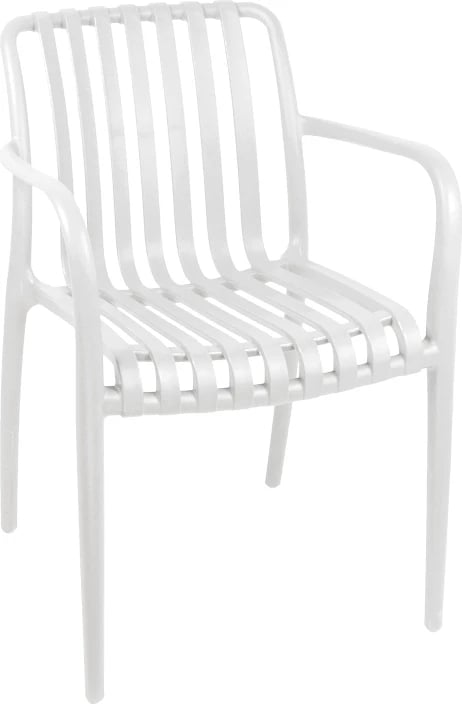 Karrige Zoi pp ngjyrë bardhë 58.5x54x80cm