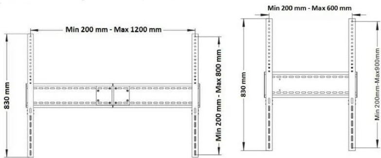 Mbajtëse muri për TV/monitor Neomounts LFD-W1500, çelik, 60-100", e zezë