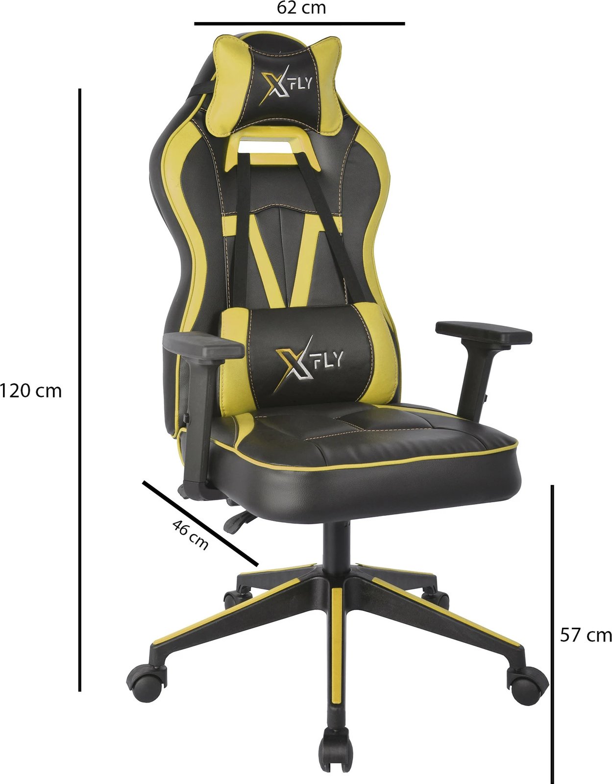 Karrige gaming Skye Decor, XFly Vendetta, e verdhë