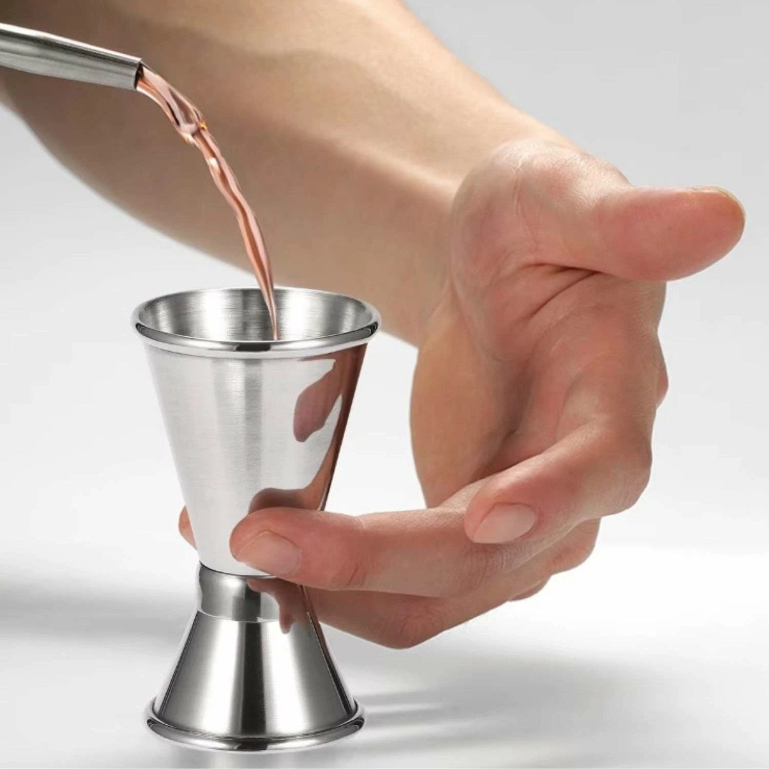 Jigger çeliku Hermia Concept, ngjyrë argjendi, 2/4 ml