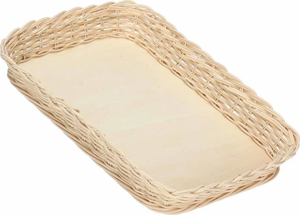 Shportë thupra LA PORCELLANA BIANCA Midollino, 39 cm, kafe