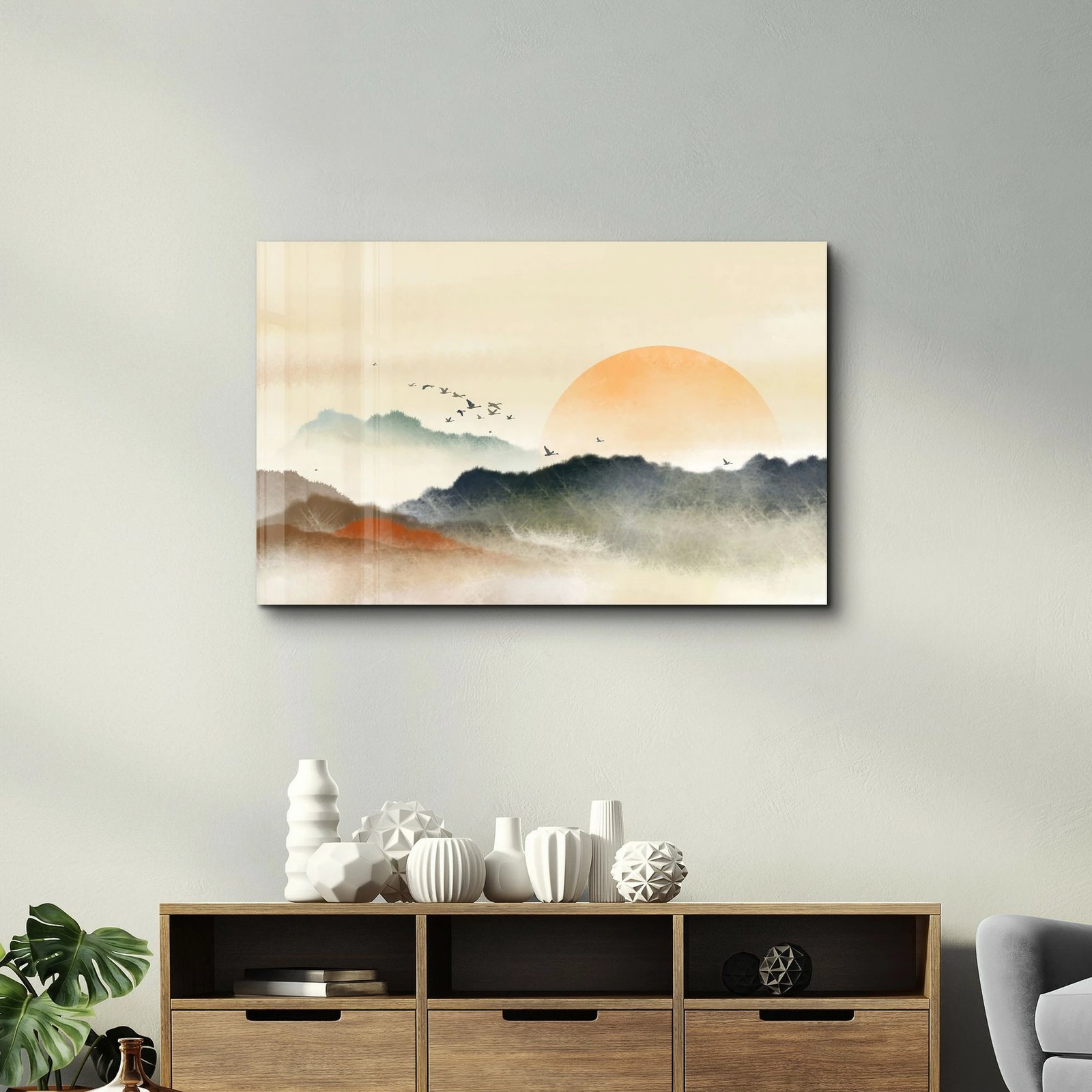 Pikturë dekorative prej xhami të temperuar Wallity, CAM-5063, 46x72cm