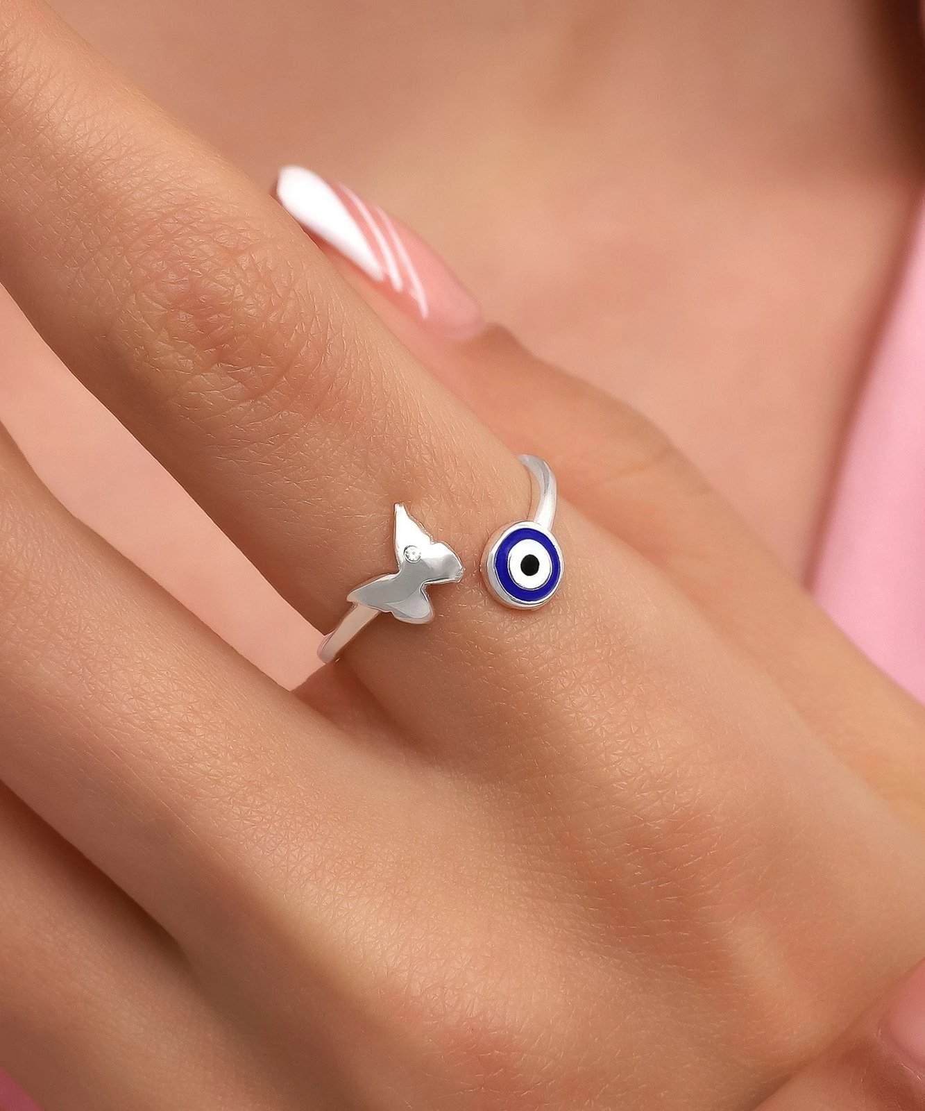 Unazë argjendi me sy të keq dhe flutur, Jumeon, ARGYZ2017