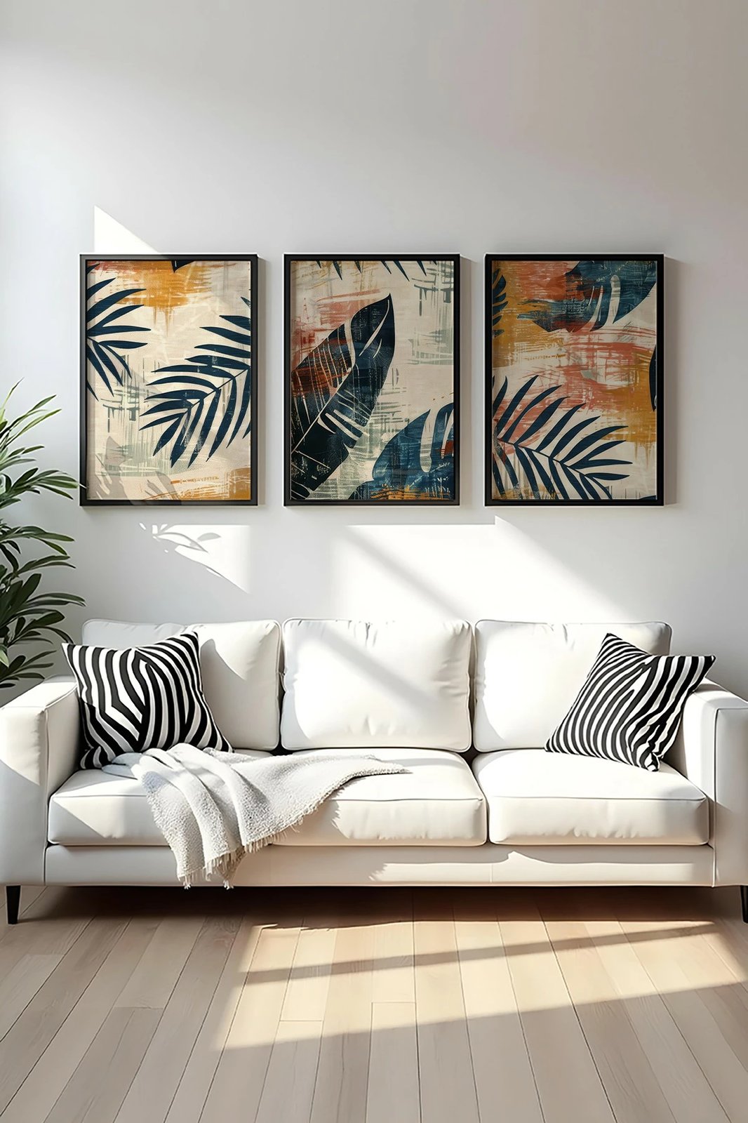 Pikturë dekorative me kornizë MDF (3 copë), Wallity, Huhu468S, 20x30cm