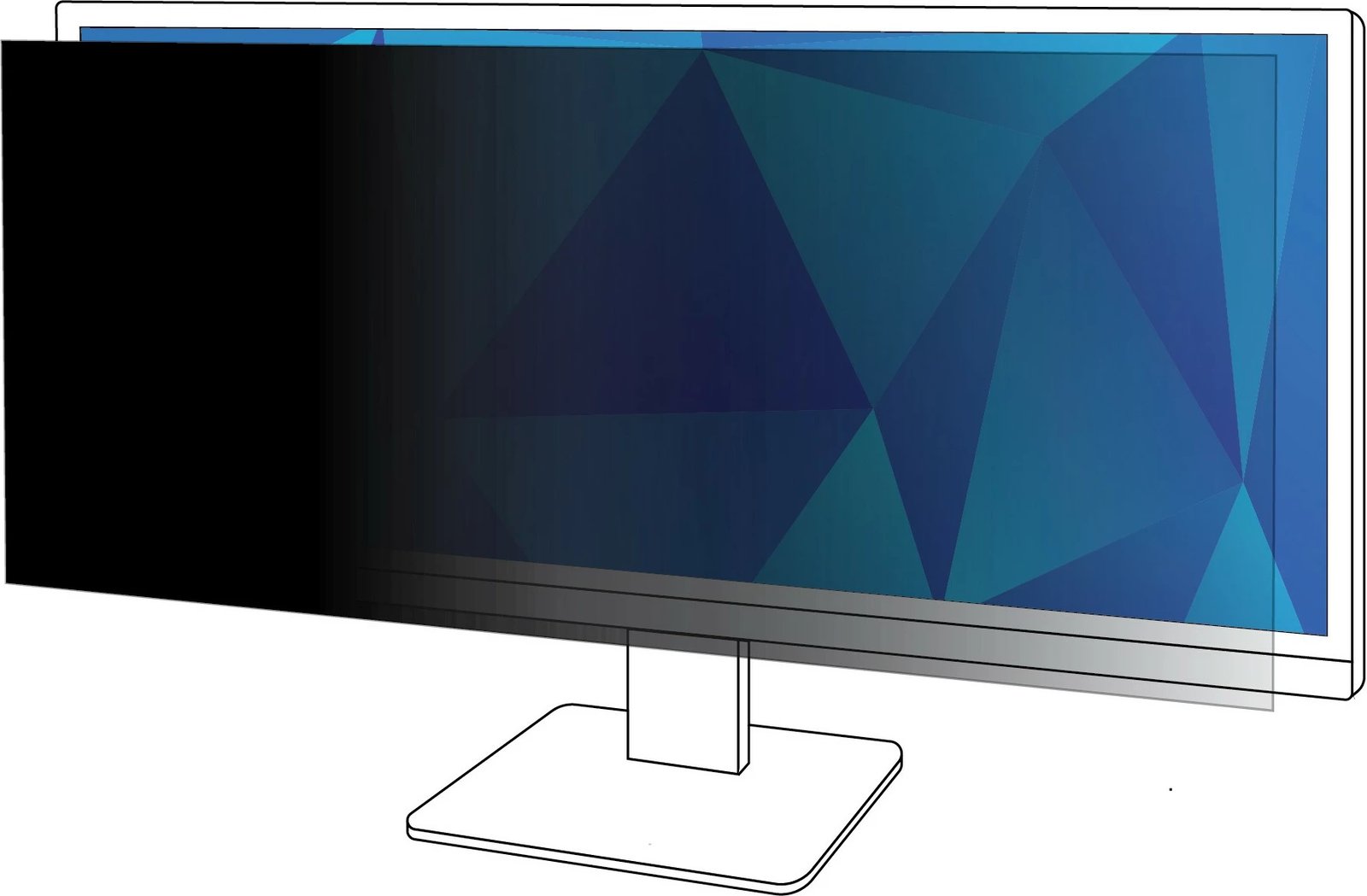 Filtër privatësie 3M PF380W2B për monitor 38 inç, 21:9, i zi