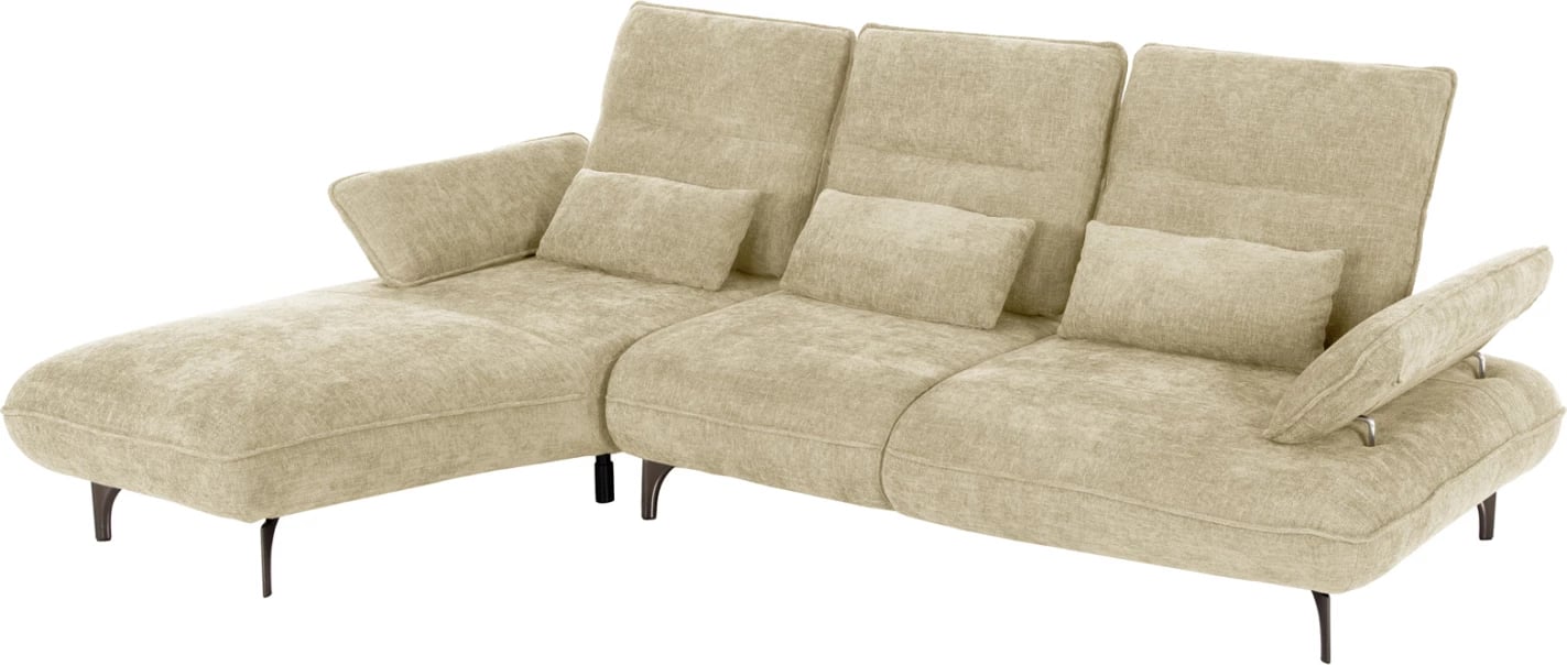 Divan-krevat këndor (majtas) CONVERT FH3268.01L, pëlhurë ecru, 283x188x100H cm