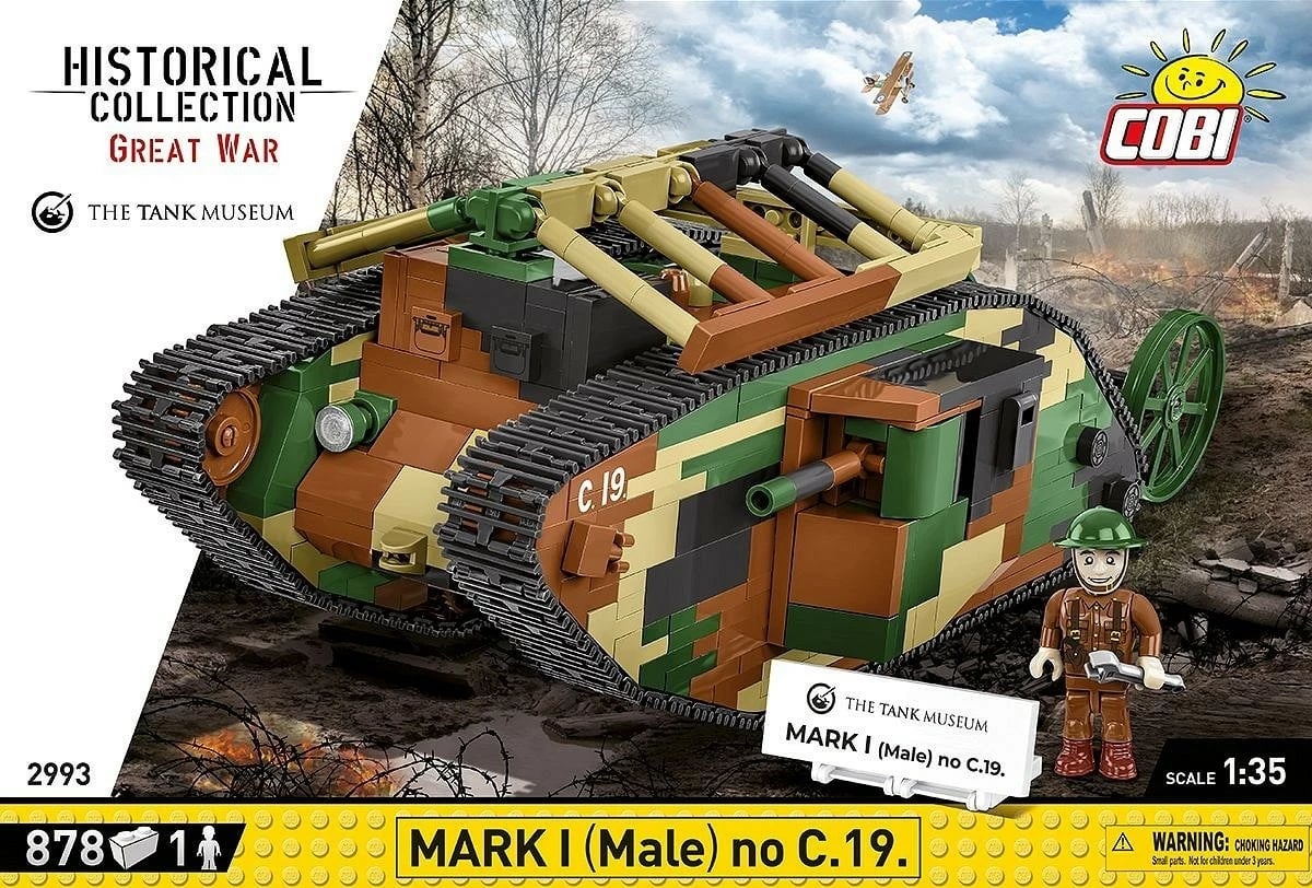 Set blloqesh Cobi Klocki Mark I Male NO C.19, 878 pjesë, Kamuflazh