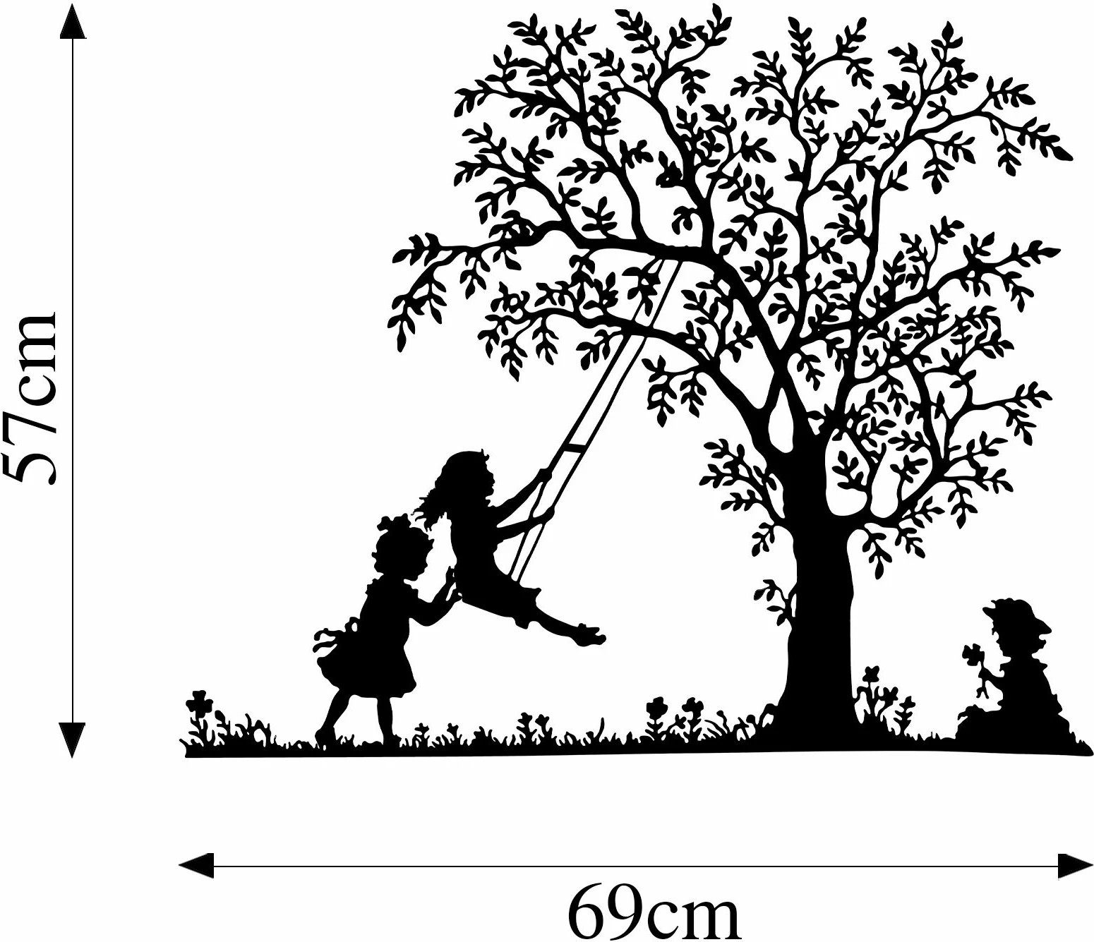 Aksesor dekorativ metalik për mur, Wallity, lisharës dhe fëmijë