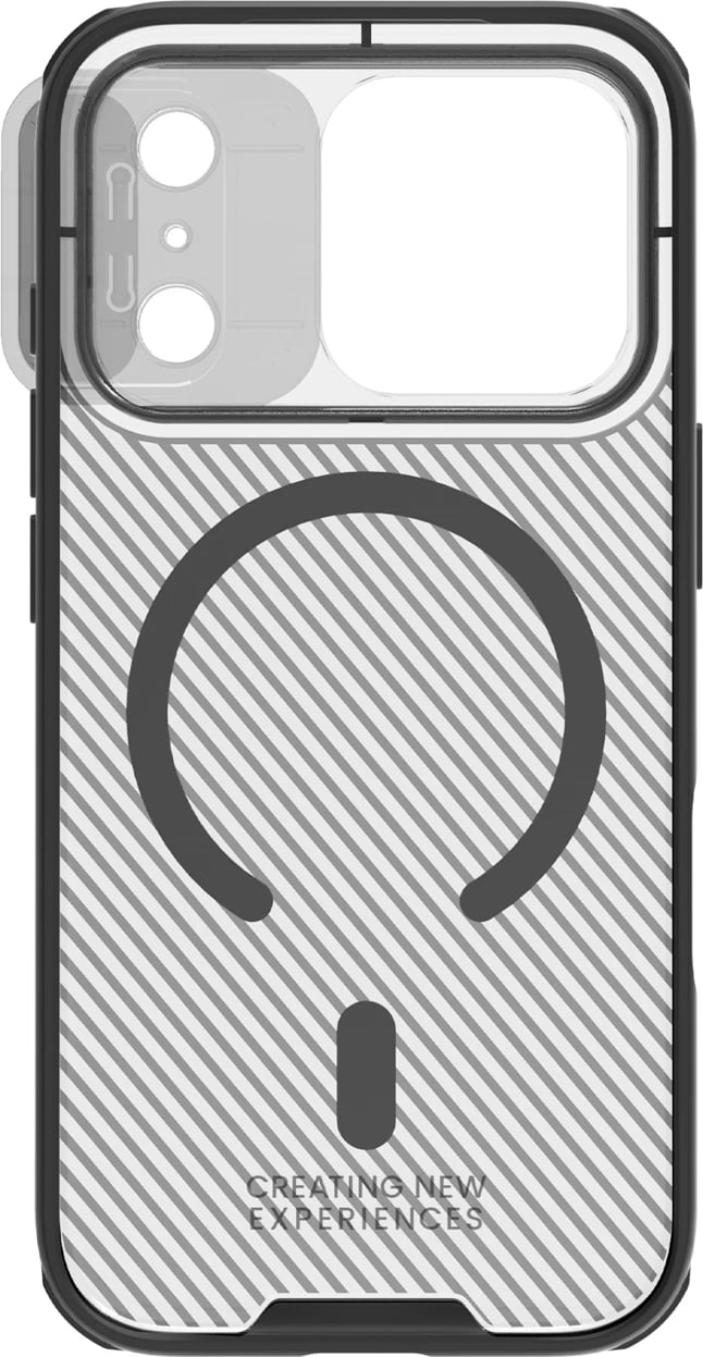 Mbështjellës Nillkin CamShield Pro për iPhone 17 Pro, MagSafe kompatibil, PC+TPU, transparent i zi