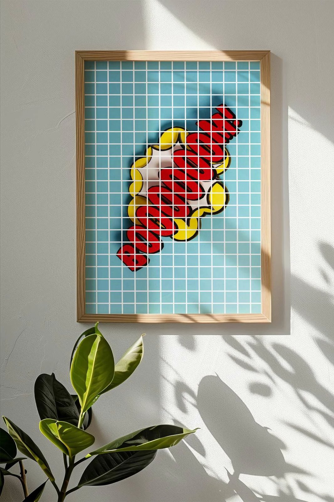 Pikturë dekorative me kornizë, Wallity Popkare8, shumëngjyrëshe, 33x48cm