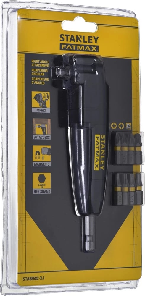 Aksesor këndor STANLEY STA88582-XJ me bits impakti, i zi