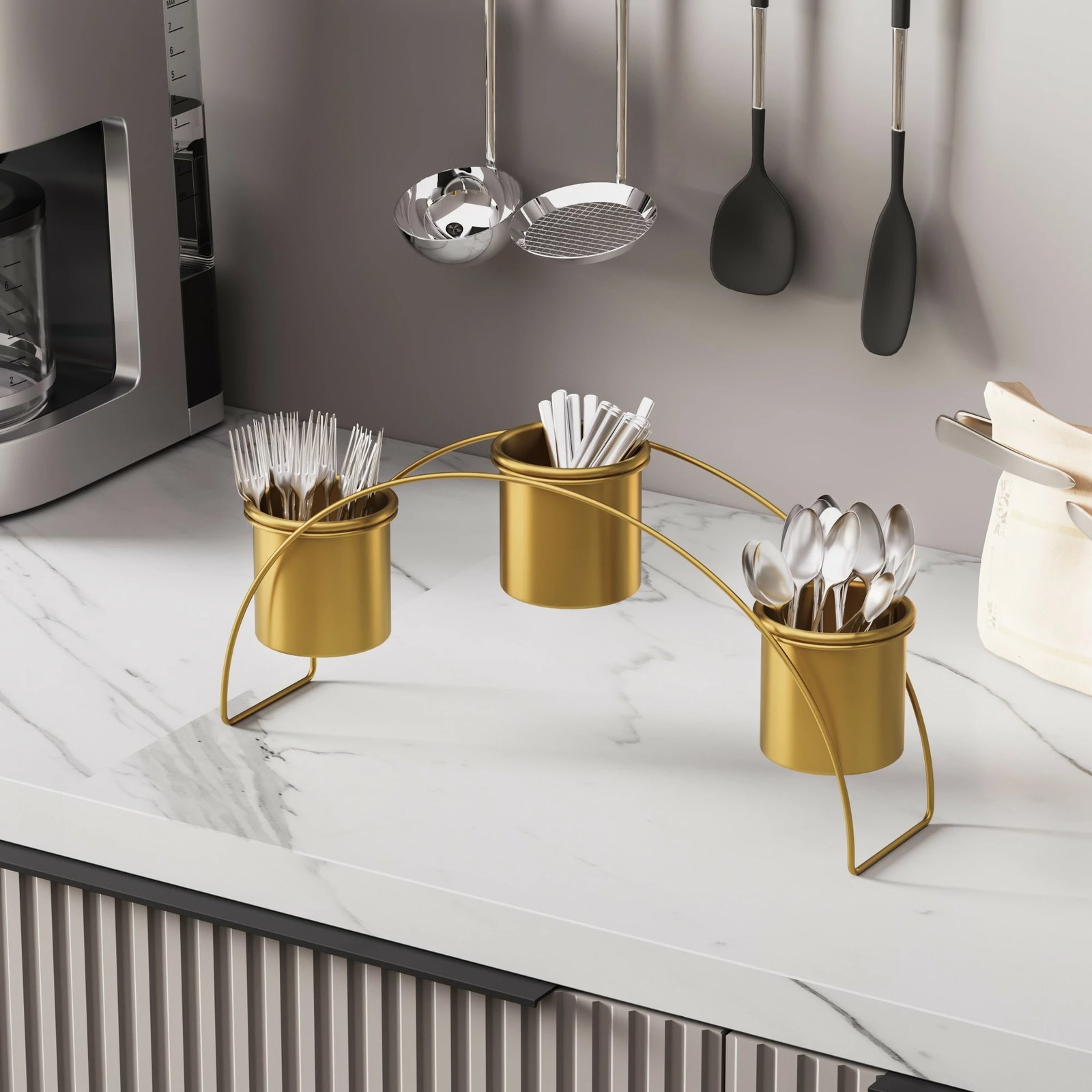 Aksesor dekorativ metalik, ngjyrë ari, Aberto Design, GED-012