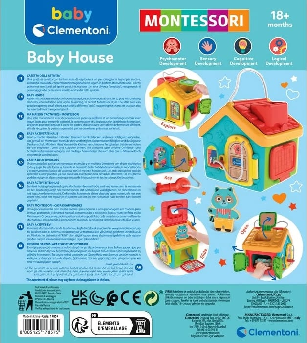 Lodër edukative Clementoni Baby 17874, shumëngjyrëshe