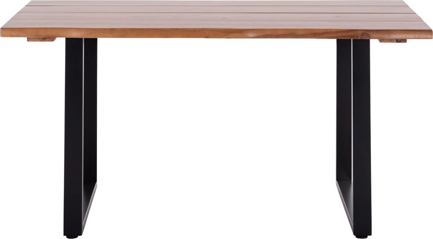 Tavolinë ngrënieje për jashtë, dru akacie, këmbë metalike, FRIGGO FH6297.01, 160x80x77cm