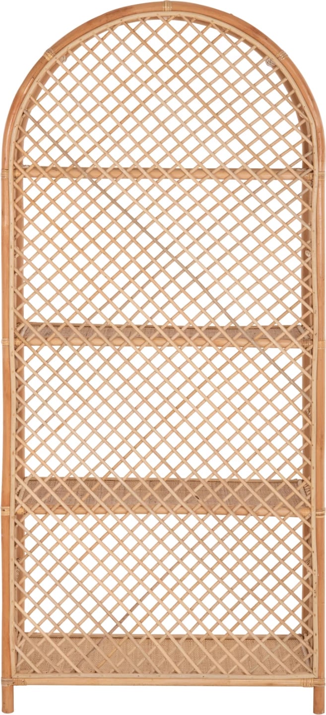Raft librash FH9552 prej ratanit natyral, ngjyrë natyrale, 80x40x182H cm