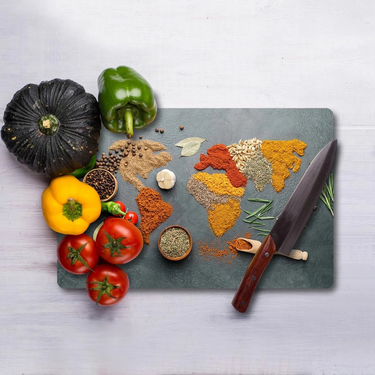 Dërrasë prerëse Hermia, xham i temperuar, shumëngjyrëshe, Ckt110-3040, 30x40cm Dërrasë prerëse Hermia, xham i temperuar, shumëngjyrëshe, Ckt110-3040, 30x40cm