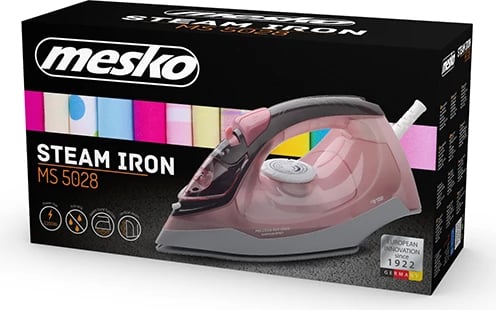 Hekur, Adler MS 5028, 2600 W, shollë qeramike, shpërndarje avulli 60 g/min, rozë