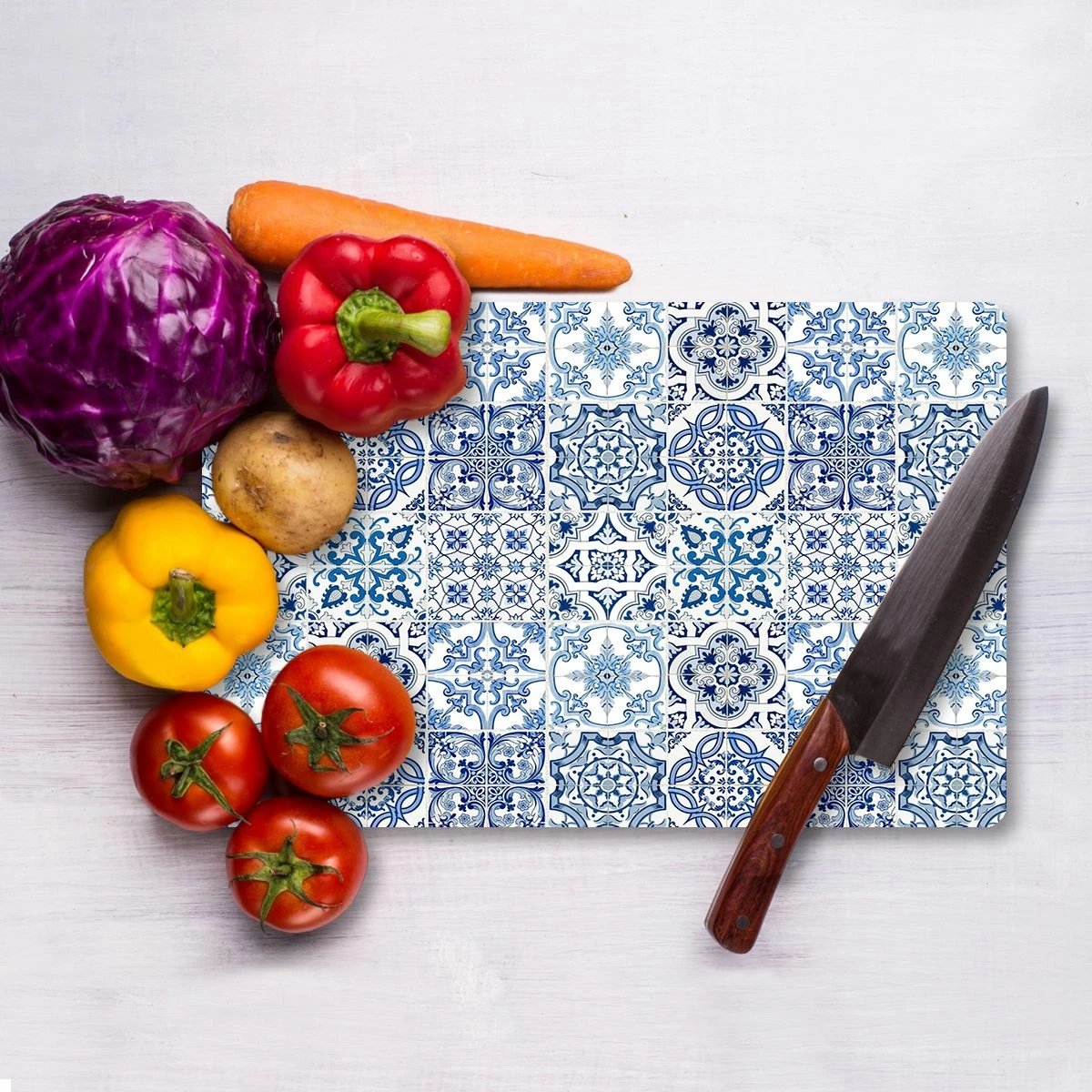 Dërrasë prerëse Hermia, Ckt36 - 3040, xham i temperuar, shumëngjyrëshe, 30x40cm Dërrasë prerëse Hermia, Ckt36 - 3040, xham i temperuar, shumëngjyrëshe, 30x40cm