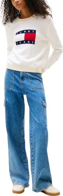 Xhemper femra Tommy Hilfiger Jeans i bardhë