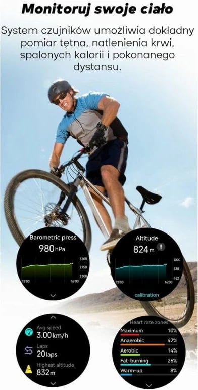 Smartwatch për meshkuj Gravity, e zezë