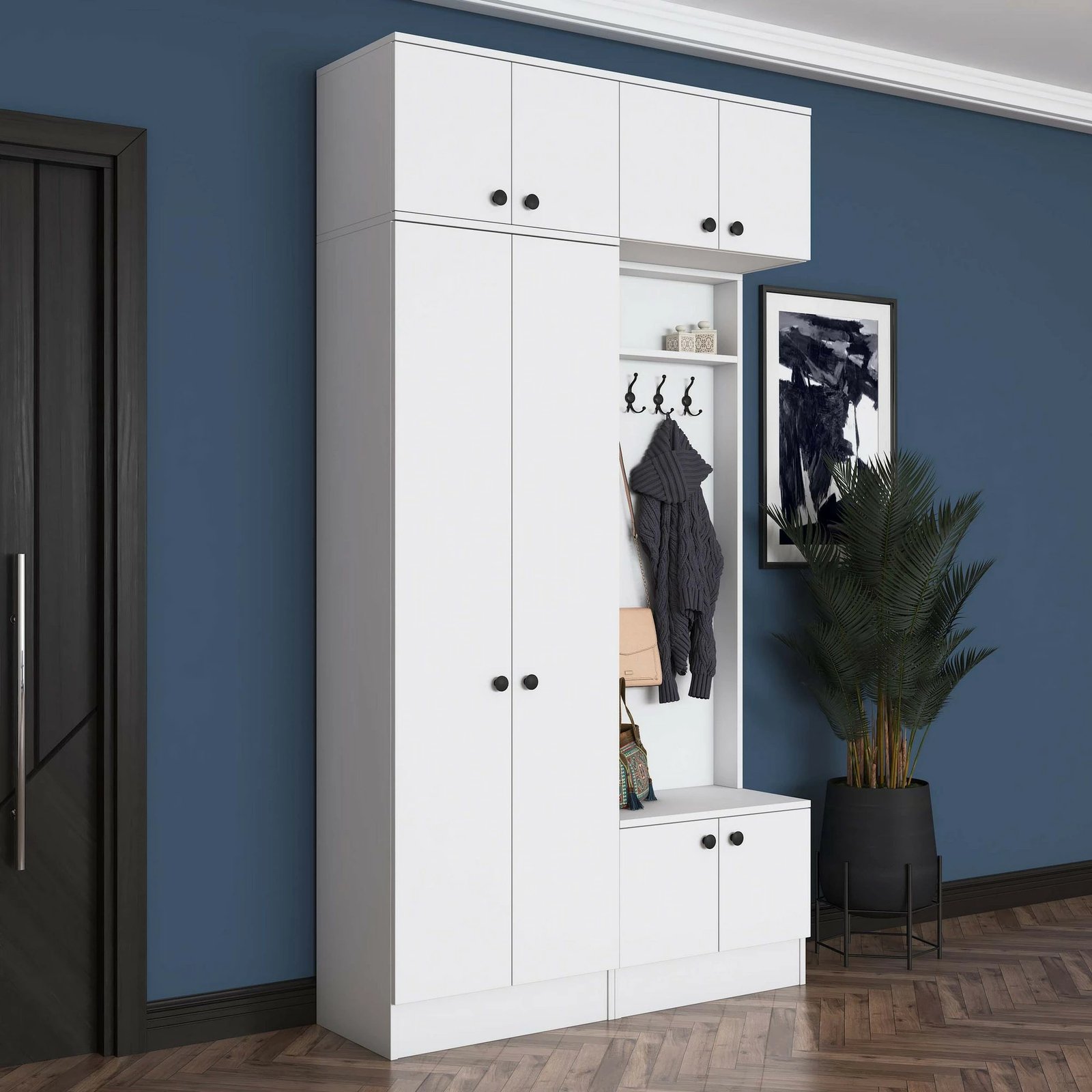 Stendë korridori, ngjyrë e bardhë, Skye Decor, EA144 - 3839