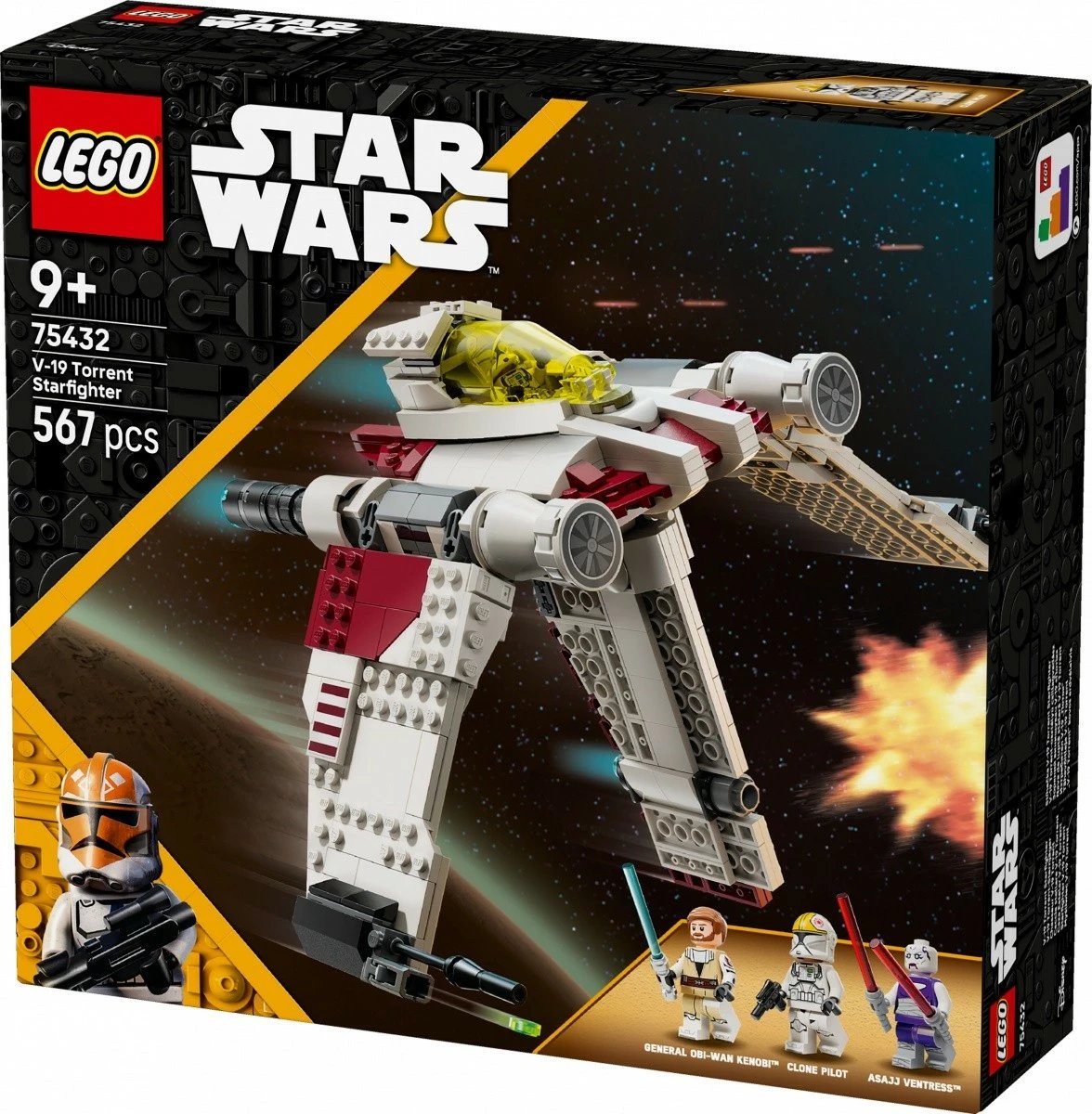 Set LEGO Star Wars V-19 Torrent Fighter 75432, 567 pjesë