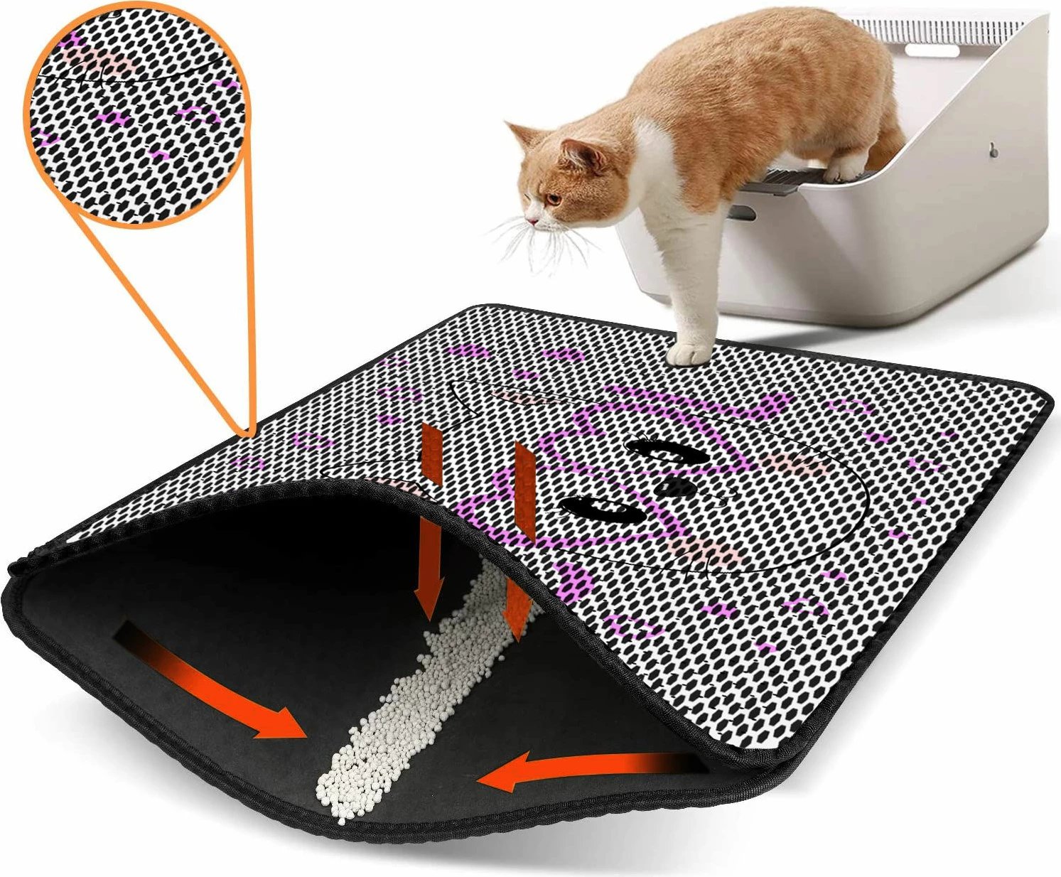 Tapet për rërë mace, shumëngjyrësh, Paws & Whiskers, Nrszn0243, 45x60cm