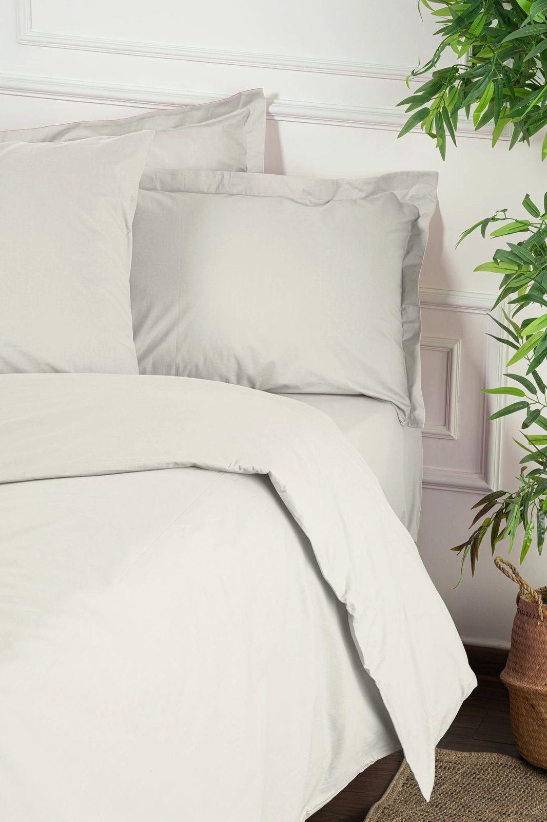 Set mbulesë jorgani për një person, ngjyrë e bardhë, L'essentiel