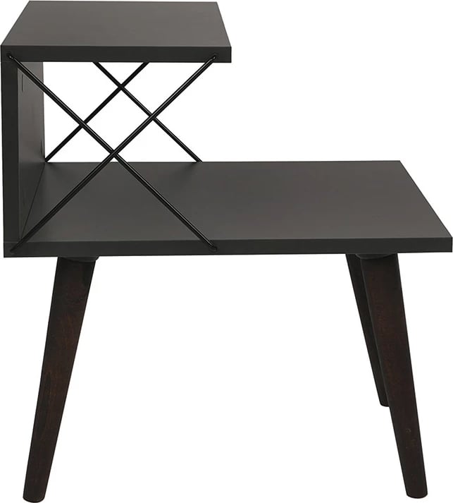 Tavolinë anësore Gather anthracite-walnut 50x40x55cm